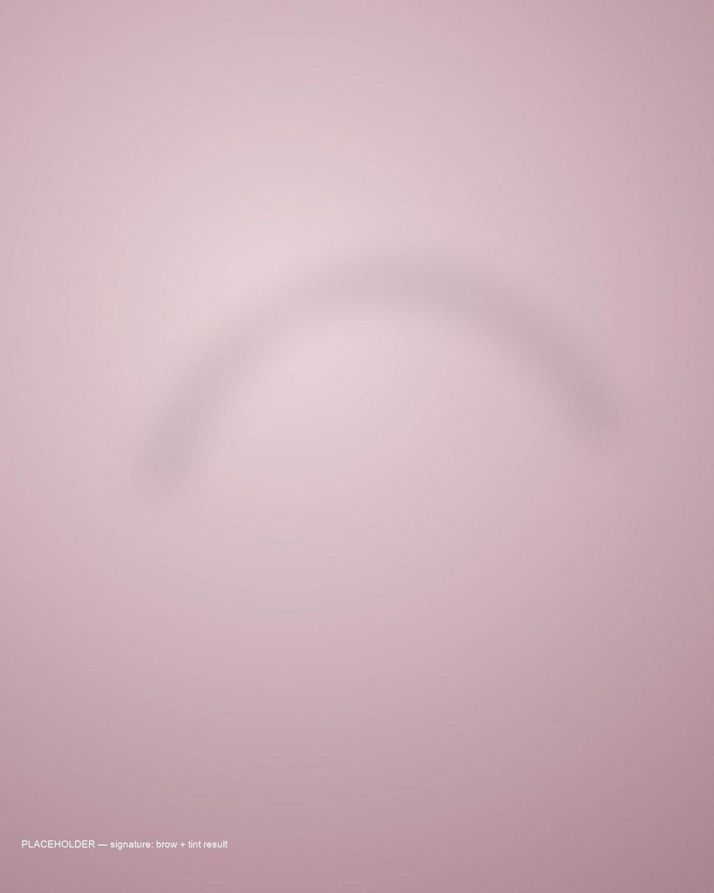 A threaded and tinted brow, finished result